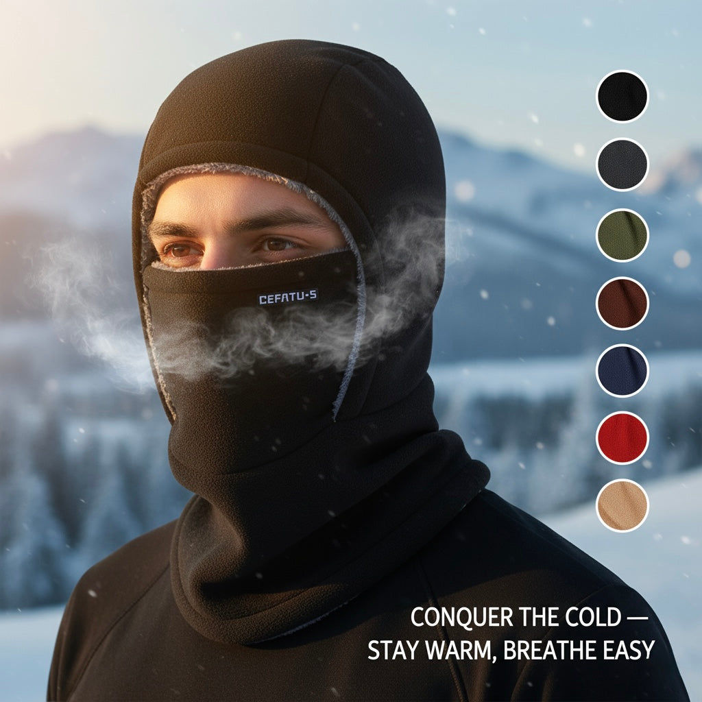 Diseño original: gorro, mascarilla y calentador de cuello de invierno 3 en 1 a prueba de viento