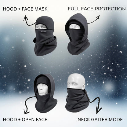 Diseño original: gorro, mascarilla y calentador de cuello de invierno 3 en 1 a prueba de viento